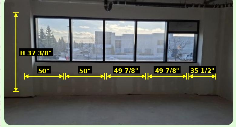 Set 3 — Window wall (5-panel)